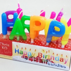 เทียนวันเกิดตัวอักษร HAPPY BIRTHDAY