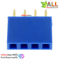 Pin header Female Header Single Row 2.54mm 4p Pin1x4 สีน้ำเงิน
