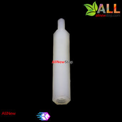 M2.5 Nut Nylon Hex Spacers M2.5 18+5mm เสาพลาสติก M2.5 ความสูง 18mm ปลายเป็นน๊อต-สกรู 5mm จำนวน 1 ชิ้น