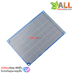 แผ่นปริ๊น PCB 8x12CM สองด้าน double-sided สีน้ำเงิน universal board universal board hole board PCB