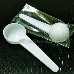 ช้อนตวงอาหารเสริม นมผง หรือส่วนผสม 9 cc. แบบก้นมน สีขาว ( ราคา 10 ชิ้น )