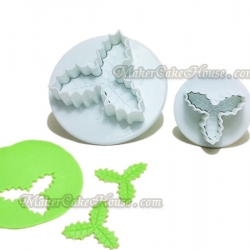 พิมพ์กดลายฟองดอง / พิมพ์กดคุกกี้ รูปใบฮอลลี่