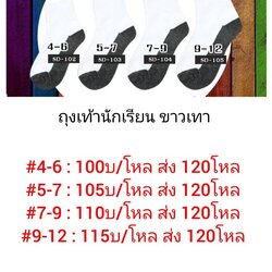 ถุงเท้า นักเรียน