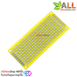 แผ่นปริ๊นอเนกประสงค์ pcb 3x7 สีเหลือง สองด้าน