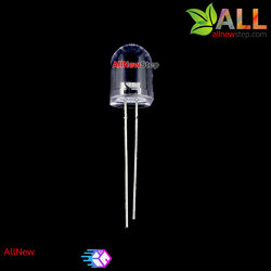 หลอดไฟ LED 10MM สีขาว white hair white light LED 3.2V-3.4V 20MA