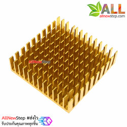 แผ่นระบายความร้อนขนาด 40x40x10mm สีทอง