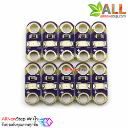 ไฟ LED สีเหลือง แบบเย็บติดเสื้อผ้าได้ Lilypad led board จำนวน 10 ชิ้น