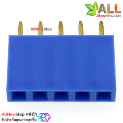Pin header Female Header Single Row 2.54mm 5p Pin1x5 สีน้ำเงิน