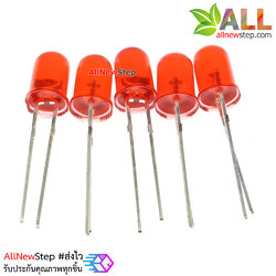 LED ขนาด 5mm สีแดง led 5mm จำนวน 5 ดวง