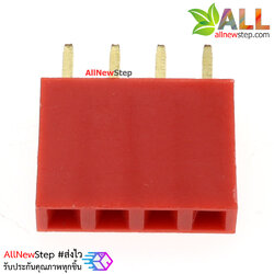 Pin header Female Header Single Row 2.54mm 4p Pin1x4 สีแดง