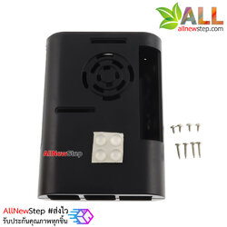 เคส Raspberry Pi4 shell Pi4 CASE พร้อมช่องติดพัดลม สีดำ