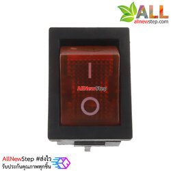 สวิตช์เปิดปิด 220V 6A Rocker switch KCD1 พร้อมไฟ LED สีแดง