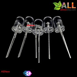 LED 5mm แบบใส สีเหลือง จำนวน 5 ชิ้น