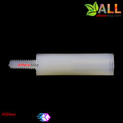 น็อตไนลอน NUT Nylon M2 ขนาด 15+5mm สีขาว จำนวน 1 ชิ้น