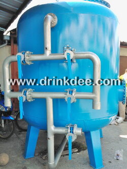 ถังกรองเหล็ก 72" (180cm. x 150cm. x 6 mm. x 4") เพลท+ไซการ์ด