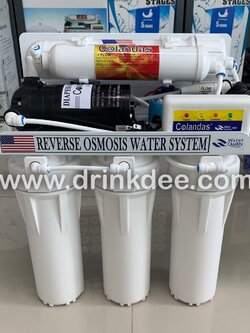 เครื่องกรองน้ำ 5 ขั้นตอน RO. 50 GPD ( ระบบอัตโนมัติ มีโซลินอยด์)