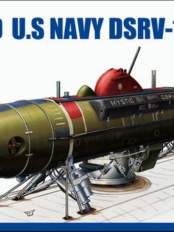 1/350 U.S.Navy Deep Submergence Rescue Vehicle - DSRV-1 Mystic (Contain 2 Kits)