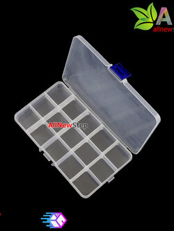 กล่องพลาสติกเก็บอุปกรณ์ 15 ช่อง ขนาด 170x95x20mm