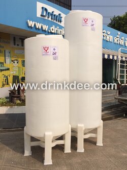 ถังเก็บน้ำ-เคมี PE 800 ลิตร หนา 5 มม.(ทรงก้นกรวย)