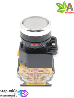 สวิตช์กดติดกดดับ/กดดับกดติด/ล็อกสวิตช์ 220V 10A ปุ่มกดสีขาว