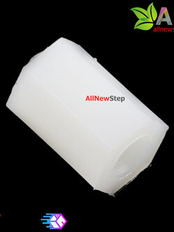 เสาน็อตไนลอน NUT Nylon M3 ขนาด 9mm สีขาว จำนวน 1 ชิ้น