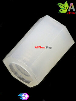 เสาน็อตไนลอน NUT Nylon M2 ขนาด 6mm สีขาว จำนวน 1 ชิ้น