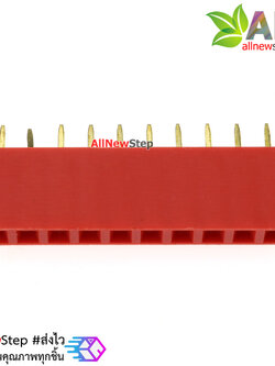 Pin header Female Header Single Row 2.54mm 10p Pin1x10 สีแดง