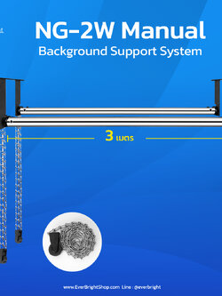โครงฉากถ่ายภาพ 3M รุ่นโซ่ดึง NG-2W Manual Background Support System