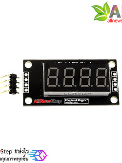 โมดูลแสดงค่าตัวเลข 4 หลัก ขนาด 0.36 นิ้ว สีแดง TM1637 Driver