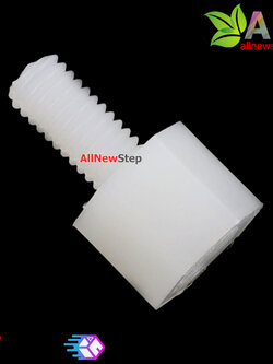 น็อตไนลอน NUT Nylon M3 ขนาด 5+6mm สีขาว จำนวน 1 ชิ้น