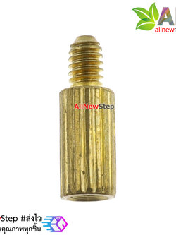 น็อตทองเหลือง NUT M2 ขนาด 6+3mm