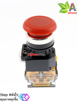 สวิตช์ กดติดกดดับ กดดับกดติด ล็อกสวิตช์ Lock switch 220V 10A ปุ่มกดสีแดง
