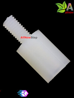 น็อตไนลอน NUT Nylon M3 ขนาด 10+6mm สีขาว จำนวน 1 ชิ้น