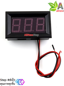 โวลต์มิเตอร์ วัดไฟ 5-120VDC จอขนาด 0.56 นิ้ว สีเขียว