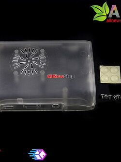 Raspberry Pi 2/3 shell case box กล่อง เคส Raspberry Pi 2/3 สีใส ติดพัดลมเพิ่มได้