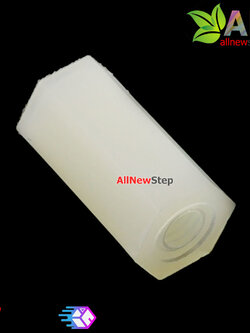 เสาน็อตไนลอน NUT Nylon M3 ขนาด 11mm สีขาว จำนวน 1 ชิ้น