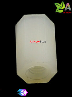 M2.5 เสาน็อตไนลอน NUT Nylon M2.5 ขนาด 8mm สีขาว จำนวน 1 ชิ้น