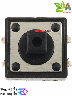 ไมโครสวิตช์ กดติดปล่อยดับ ขนาด 12x12x7.3mm หัวเหลี่ยม Micro switch tact switch button switch