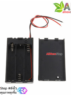 รางถ่าน AAA 3 ก้อน 4.5V พร้อมสวิตช์และฝาปิดด้านหลัง