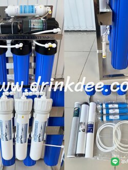 เครื่องกรองน้ำ 5 ขั้นตอน RO. 450GPD โครงสแตนเลส