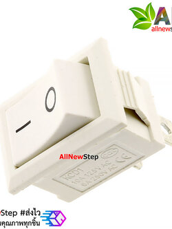 สวิตช์ไฟเปิด/ปิด 2 ขา 6A/250V KCD1-101 สีขาว