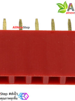 Pin header Female Header Single Row 2.54mm 5p Pin1x5 สีแดง