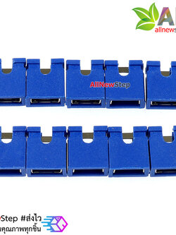 จัมเปอร์ สีน้ำเงิน Mini Jumper 2 Pins Female Pitch 2.54mm จำนวน 10 ชิ้น