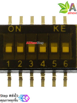 สวิตช์แบบ DIP switch SMD toggle pitch 1.27MM 6P แบบ 6 ขา