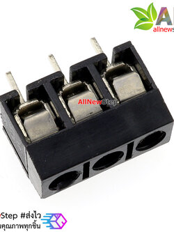 Terminal Block 3 ขา KF301 3P position 5.0MM screw PCB terminal block สีดำ