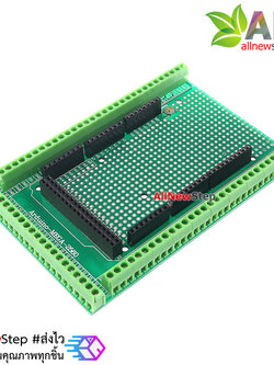 โมดูลขยายขา mega2560 PCB Phototype Screw Terminal Block Arduino Mega 2560 Shield บัดกรีขาแล้ว