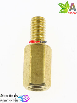 Pillars Nut M3 น็อตตัวเมีย ทองเหลืองแบบยาว 8+6mm