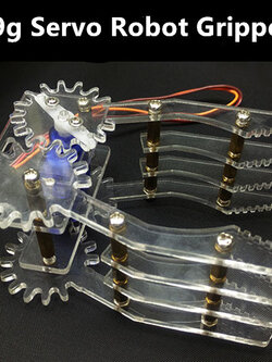 Acrylic Robot Arm Clamp Claw Mount Kit แขนจับสำหรับหุ่นยนต์พร้อมใช้งาน