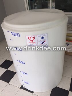 ถังเก็บน้ำ-เคมี PE 2,000 ลิตร หนา 8 มิล (ทรงกระบอก)