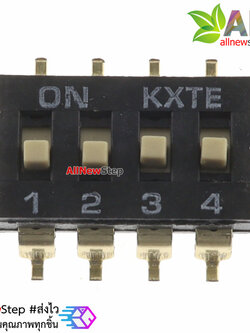 2.54mm dip switch dial switch KM-02 dip 4pin สวิตช์เลื่อนแบบ smd 4 ช่อง